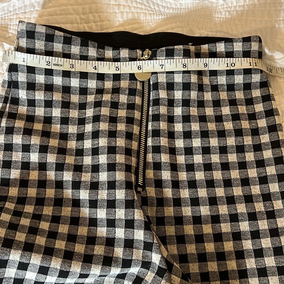 Zara Pants Black White Gingham Plaid Check Pattern High Waist Trouser. EUC. - Picture 11 of 17